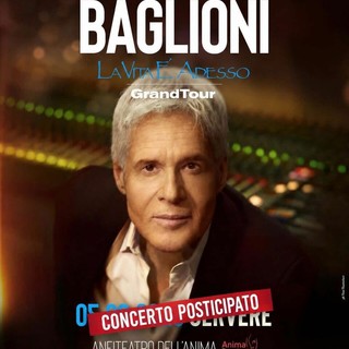 Claudio Baglioni rinvia il concerto all’Anima Festival di Cervere: appuntamento spostato al 2027 Claudio Baglioni rinvia il concerto all’Anima Festival di Cervere: appuntamento spostato al 2027