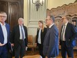 Alcuni momenti dell'incontro tenuto ieri in Prefettura