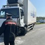 Il camion contro cui è andata a scontrarsi l'auto condotta dall'imprenditore