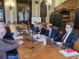 Alcuni momenti dell'incontro tenuto ieri in Prefettura
