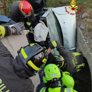 I soccorsi dopo l'incidente in via Gerbola