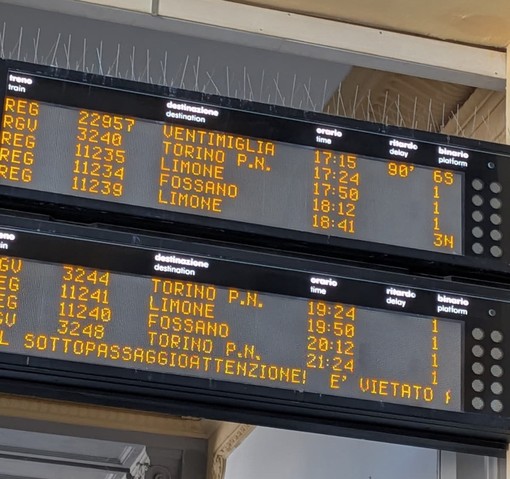 Cuneo-Ventimiglia, un'altra giornata da dimenticare: treni in ritardo perché... manca il treno