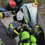I soccorsi dopo l'incidente in via Gerbola