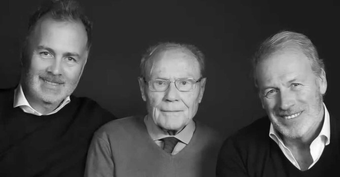 Giovanni Damilano coi figli Mario e Paolo, oggi alla guida del gruppo Giovanni Damilano coi figli Mario e Paolo, oggi alla guida del gruppo