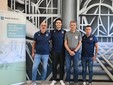 Ethan Champlin con il ds di Cuneo Volley Paolo Brugiafreddo, il direttore dello stabilimento Buzzi Unicem Carlo Gamba e il DG Davide Bima Ethan Champlin con il ds di Cuneo Volley Paolo Brugiafreddo, il direttore dello stabilimento Buzzi Unicem Carlo Gamba e il DG Davide Bima