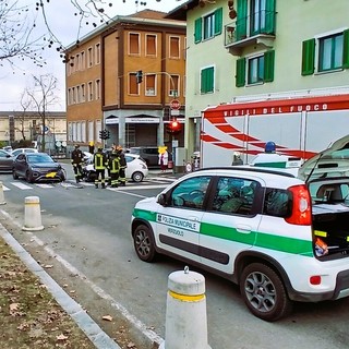 Violento frontale al semaforo di Verzuolo Violento frontale al semaforo di Verzuolo