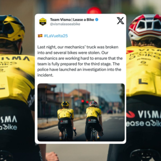 Il post pubblicato dal Team Visma