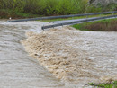 Il punto in cui il Tanaro  è straripato a Farigliano