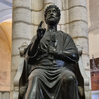 Statua di san Pietro, chiesa di Saint-Nizier, a Lione