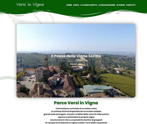 Castiglione Tinella, è on line il nuovo sito web del parco panoramico-letterario “Versi in Vigna”