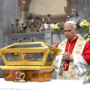 Leone XIV davanti alle reliquie del Santo di Ippona, a Pavia (Foto Vatican Media) Leone XIV davanti alle reliquie del Santo di Ippona, a Pavia (Foto Vatican Media)