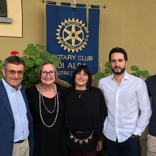 La famiglia Allario-Piazzo che ha ospitato l'evento Rotary Alba