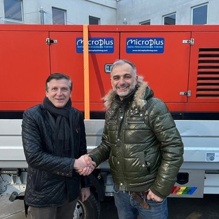 Il generatore donato da un'azienda di Marene e che ha portato energia all'ospedale di Izyum