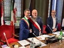 Il sindaco di Alba Alberto Gatto e l'ex presidente del consiglio Maurizio Marello