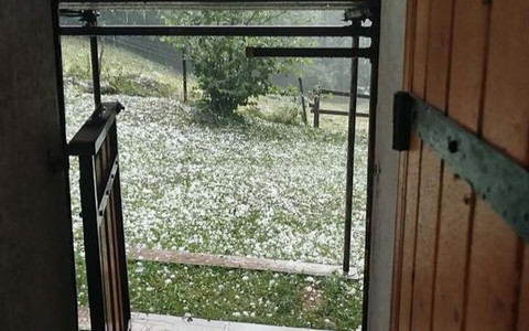 La grandinata di ieri a Crissolo