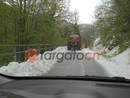 Eccezionale grandinata a Rittana richiede il passaggio dello spartineve [FOTO]