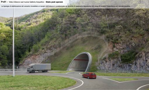 Render post opera dell’imbocco sud della galleria di Acquetico