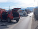 Violento scontro fra due auto in via Valle Po a Cuneo: un mezzo ribaltato, strada chiusa