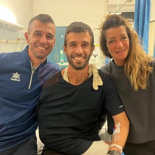 Matteo tra i fratelli Davide e Cristina