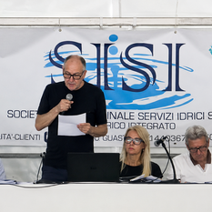 il presidente di Sisi – Società intercomunale servizi idrici,  Gianni Arbocco