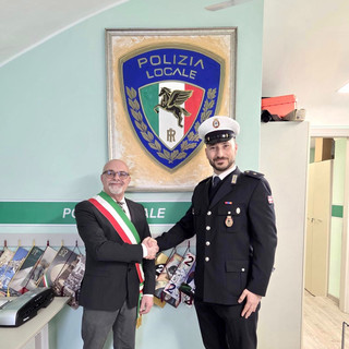 Il sindaco Ivano Airaldi con l’Ispettore Francesco Rossetti