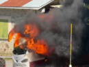 Autobus in fiamme a Garessio 2000: sul posto i Vigili del Fuoco
