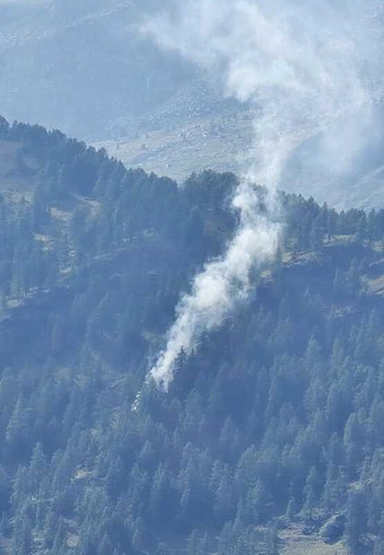 Sotto controllo l'incendio a Elva: interessati 2.500 metri quadrati di superficie boschiva Sotto controllo l'incendio a Elva: interessati 2.500 metri quadrati di superficie boschiva