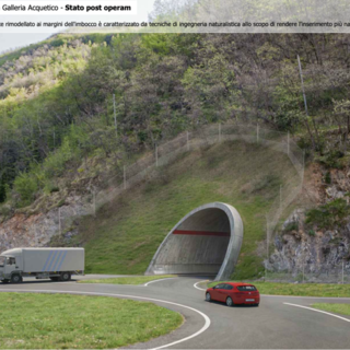 Render post opera dell’imbocco sud della galleria di Acquetico