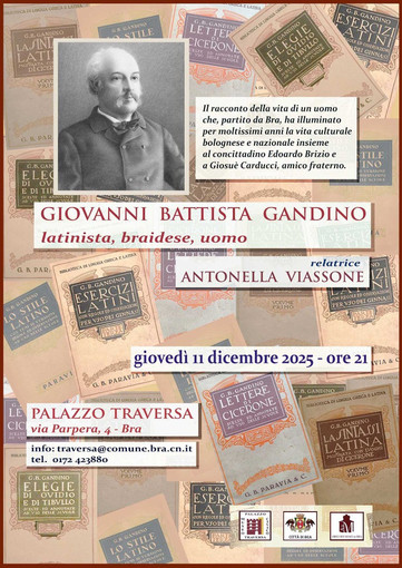 Bra: a Palazzo Traversa una serata dedicata a Giovanni Battista Gandino