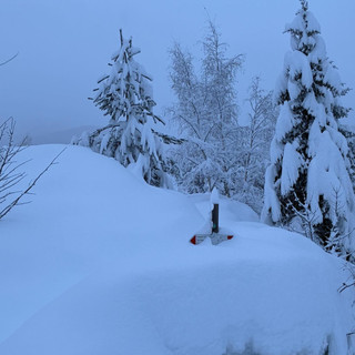 La foto della nevicata pubblicata da LimoneMeteo