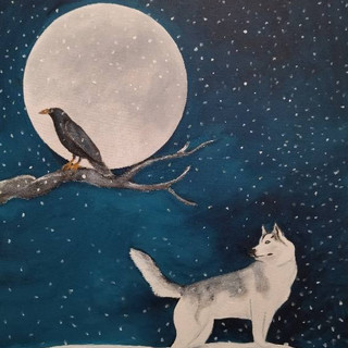 Luna del Lupo, vista dal pittore braidese Franco Gotta