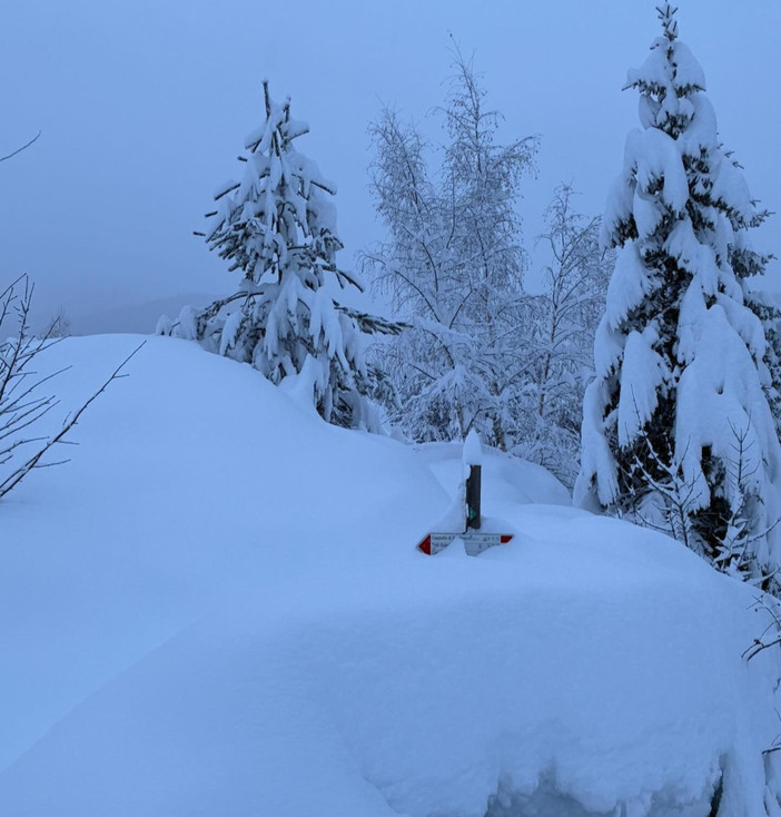 La foto della nevicata pubblicata da LimoneMeteo La foto della nevicata pubblicata da LimoneMeteo