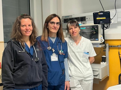 Da sinistra la specializzanda Lara Ponso, la dottoressa Nicoletta Artana e la coordinatrice infermieristica Paola Vietto