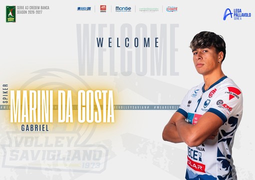 VOLLEY A3M / Savigliano annuncia Gabriel Marini, gioventù e sfrontatezza in posto 4