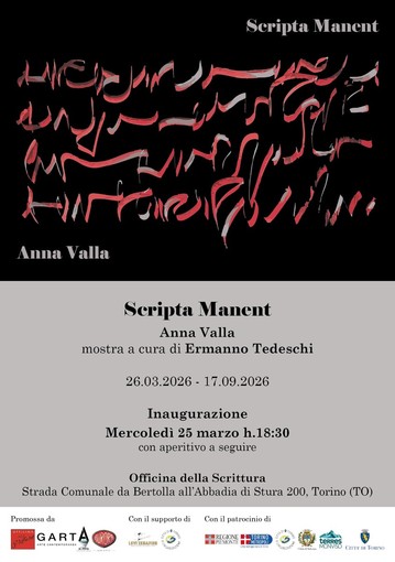 Il Museo Officina della Scrittura ospita la mostra “Scripta Manent”, protagonista l’arte del segno di Anna Valla