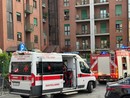 I mezzi di 118 e Vigili del Fuoco in via Trento