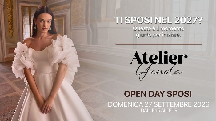 Ti sposi nel 2027? Il 27 settembre Atelier Genola apre le porte alle future coppie Ti sposi nel 2027? Il 27 settembre Atelier Genola apre le porte alle future coppie