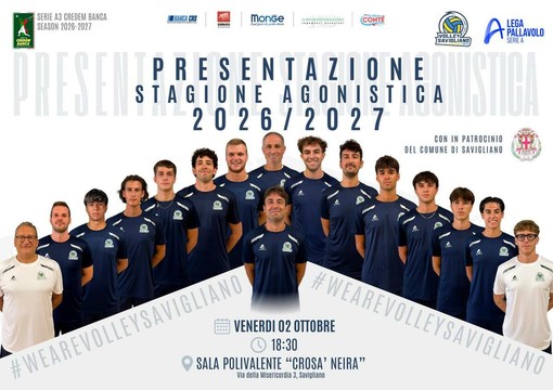 VOLLEY / Venerdì 2 ottobre la presentazione ufficiale del Monge-Gerbaudo Savigliano VOLLEY / Venerdì 2 ottobre la presentazione ufficiale del Monge-Gerbaudo Savigliano