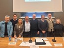 Foto di gruppo al termine della conferenza stampa presso l'Atl del Cuneese