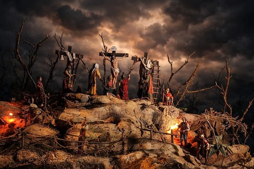 Presepe pasquale realizzato da Salvatore Smario (Facebook) Presepe pasquale realizzato da Salvatore Smario (Facebook)