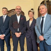 Da sinistra Michele Pianetta, Luca Robaldo, Giuliana Cirio e Giorgio Musso