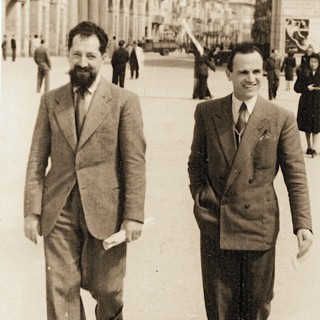 In foto, Cuneo, dopo la Liberazione. Da sinistra Giuseppe Costagli e Aldo Quaranta, Comandante 1° Div. GL Valle Gesso