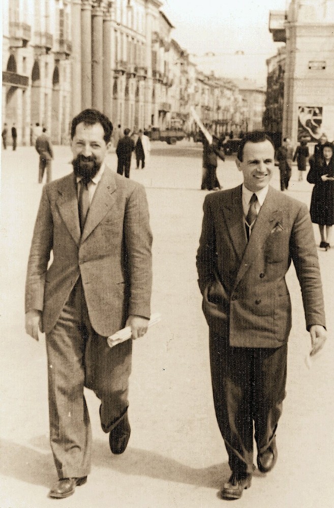 In foto, Cuneo, dopo la Liberazione. Da sinistra Giuseppe Costagli e Aldo Quaranta, Comandante 1° Div. GL Valle Gesso
