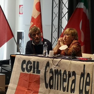 A sinistra Piertomaso Bergesio eletto nuovo segretario generale della Cgil di Cuneo