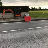 I lavori di costruzione della pista ciclabile a Beinette - foto di repertorio
