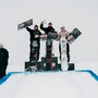Il podio Coppa Europa di Slopestyle a Prato Nevoso