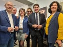 L'autore albese Mauro Rivetti (primo a sinistra) con gli amici del salotto di BrArte L'autore albese Mauro Rivetti (primo a sinistra) con gli amici del salotto di BrArte