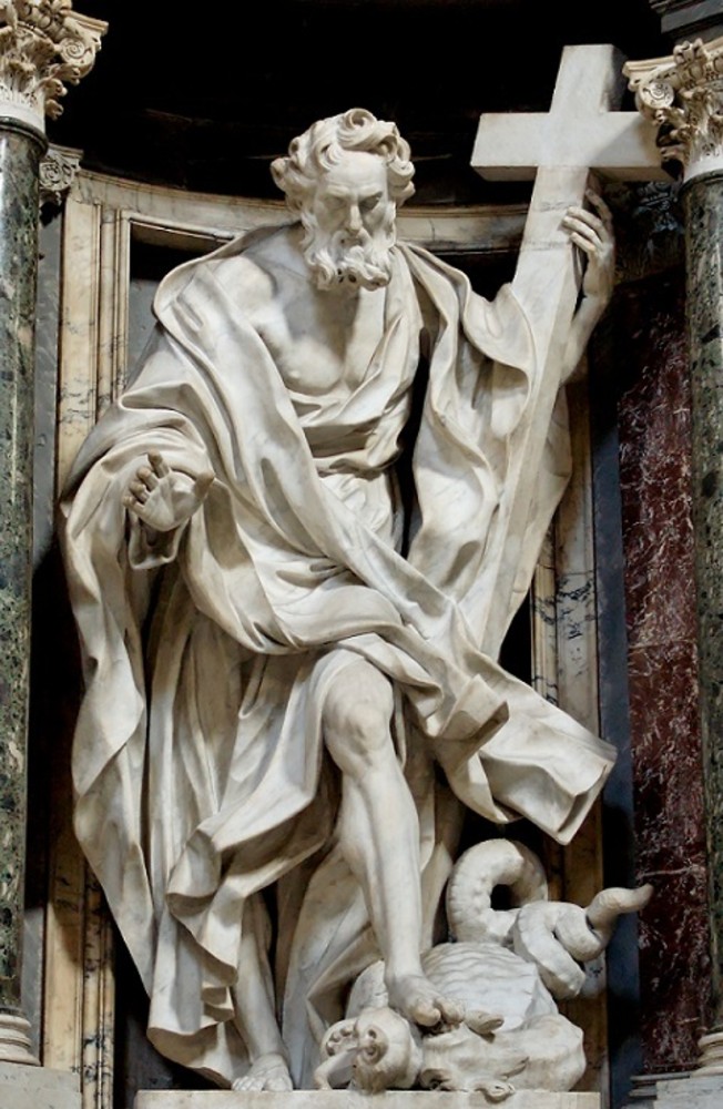 San Filippo apostolo, scultura di Giuseppe Mazzuoli (1643-1725), Basilica di San Giovanni in Laterano, Roma