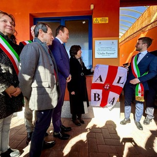 Nello scorso febbraio l'intitolazione della scuola media del Mussotto a Giulio Parusso