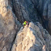Resta bloccata verso la cresta Est di Rocca La Meja, individuata e salvata un'escursionista [VIDEO]